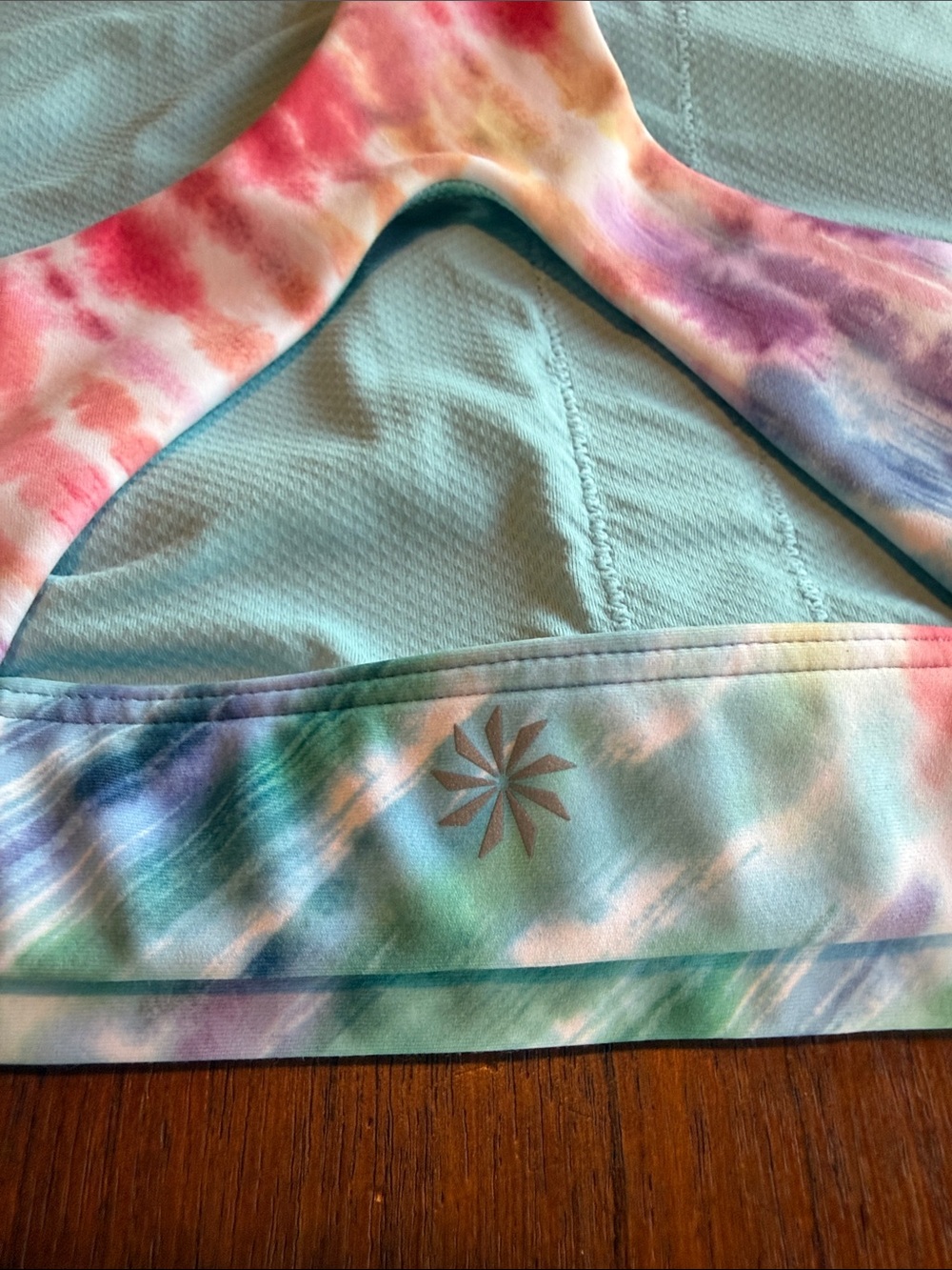 Athleta Light Aqua Racerback Sports Bra
